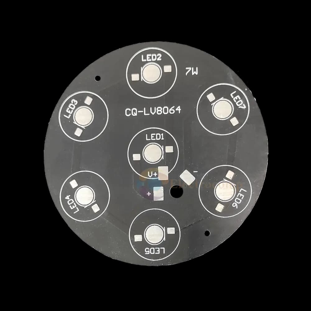 PCB 7w پاور ال ای دی و لنز 7تایی