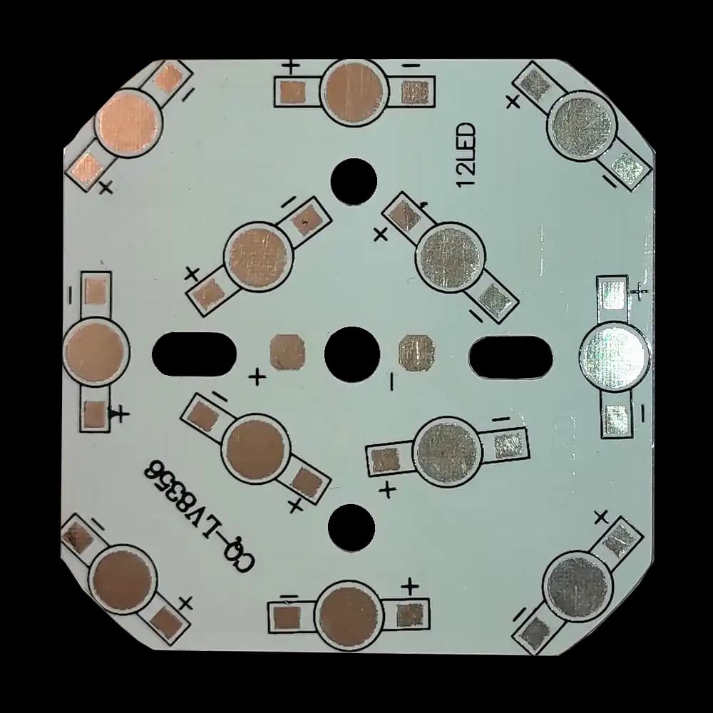 PCB 12w پاور ال ای دی مربع
