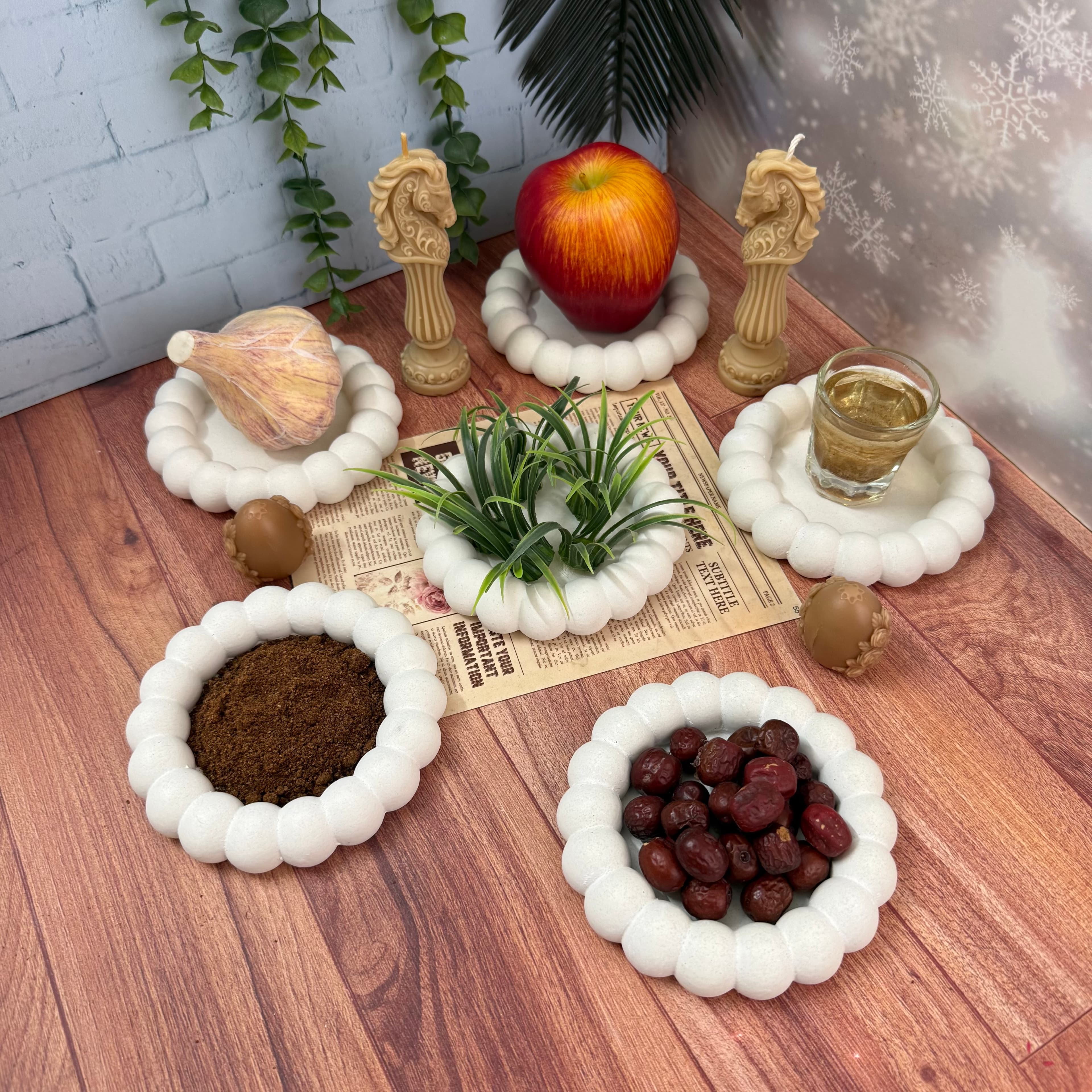 هفت سین مرواریدی جنس سنگ مصنوعی در دو سایز کوچک و بزرگ