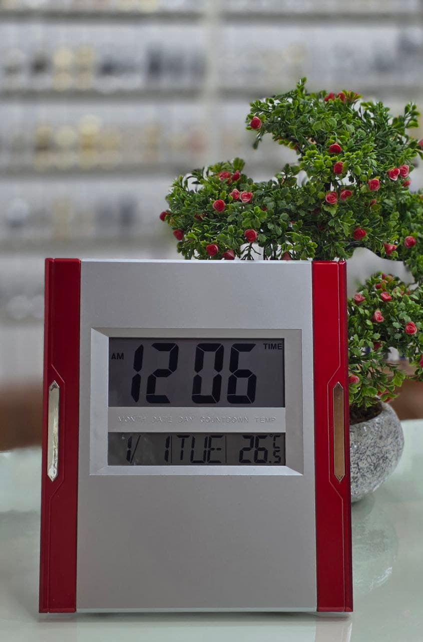 ساعت رومیزی و دیواری LCD کد 3886 در سه رنگ