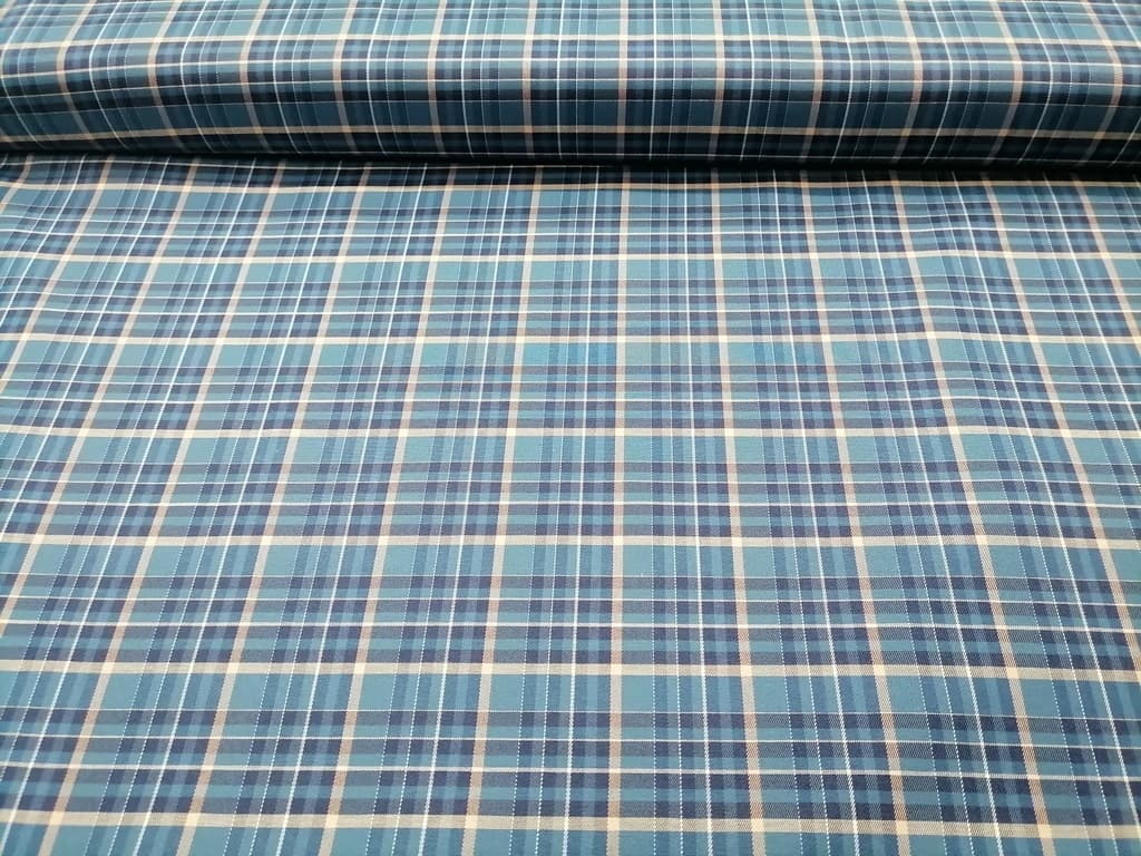 پارچه پیراهن چهارخانه سبز - آبی (ایرانی- طرح متوسط عرض 1.5 متر) — تصویر ۲