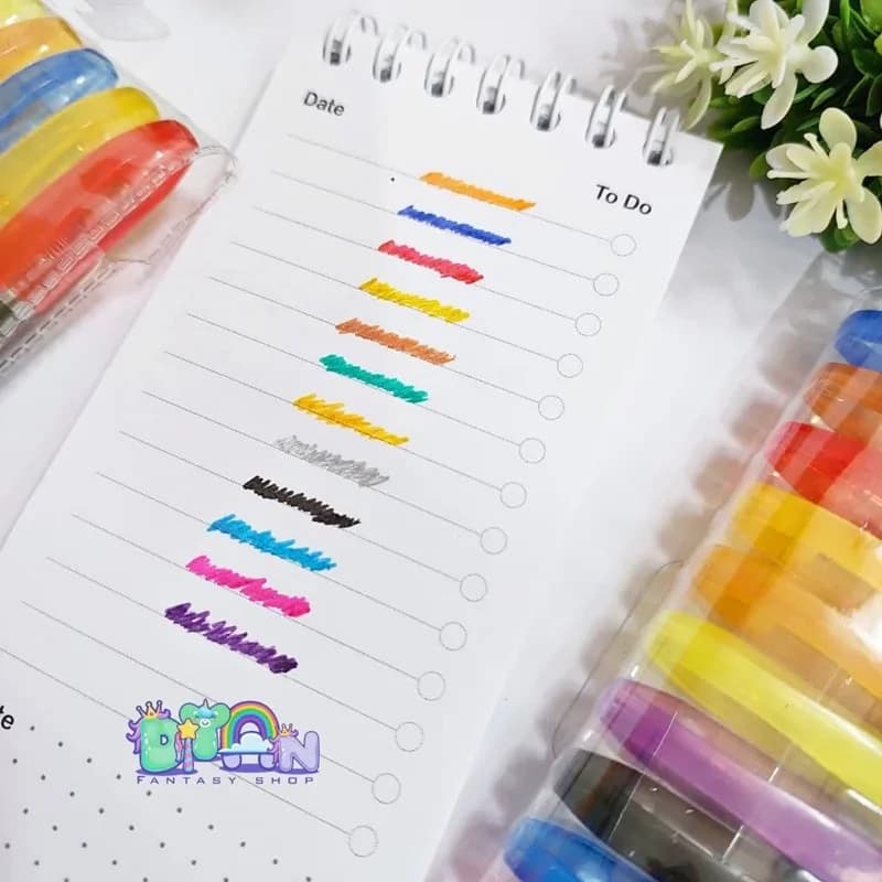 ست خودکار نئونی 12 رنگ اکلیلی GLITTER برند ZUIXUA — تصویر ۳