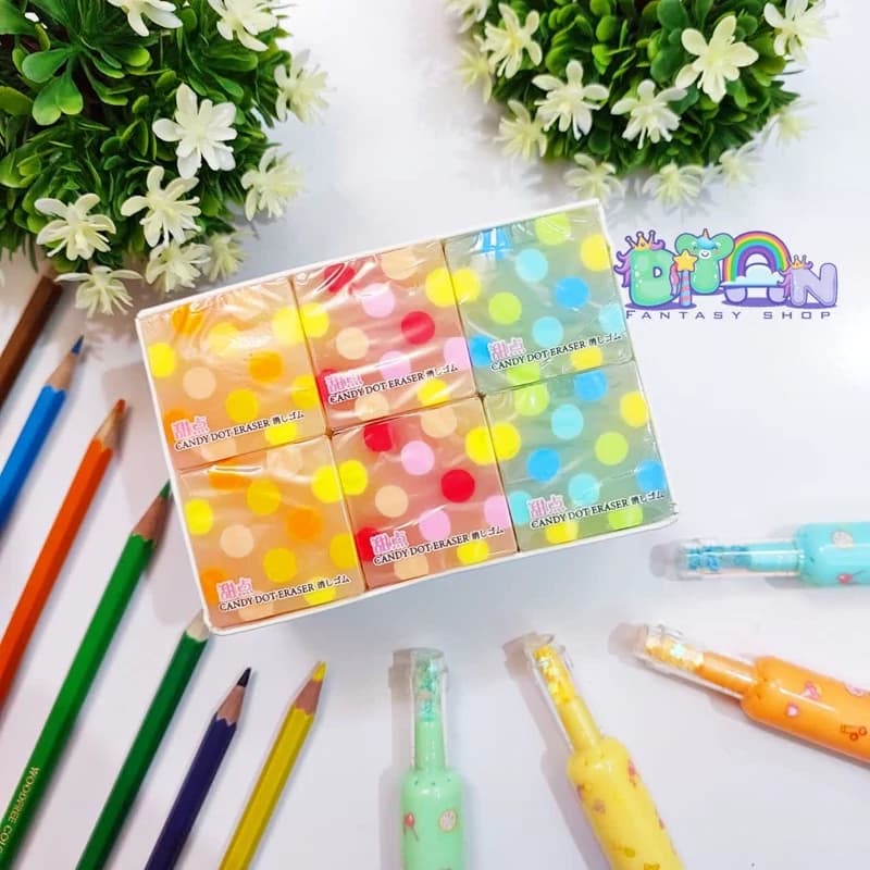 پاک کن مغز دار مربعی طرح candy dot برند tochain