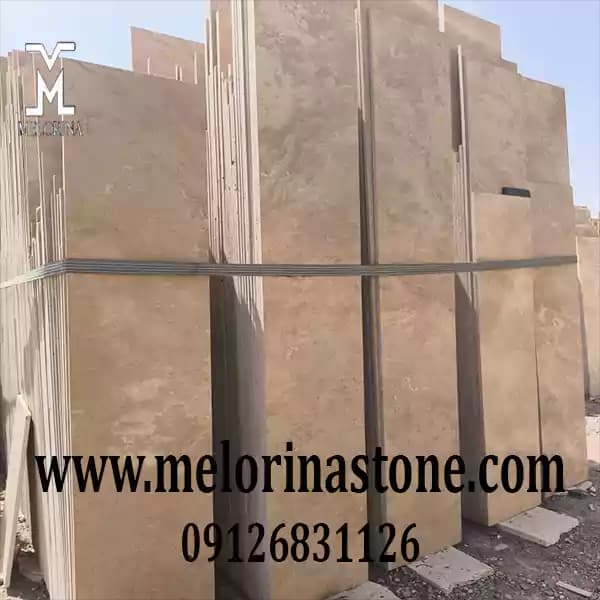سنگ تراورتن کرم لوشان سوپر کد SAE-02 — تصویر ۲