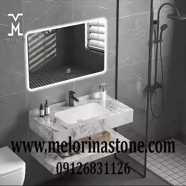 روشویی سرامیکی دیواری جدید کد NJ-038 — تصویر ۲