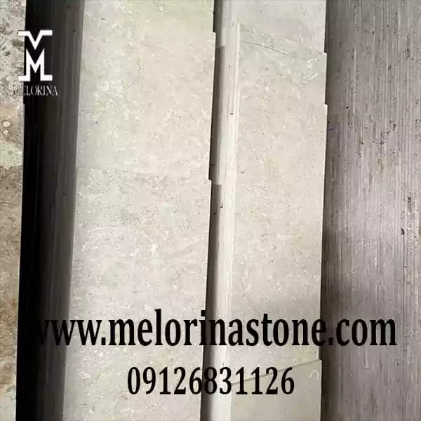 سنگ مرمریت آباده شیراز 40 طولی کرم کد AM-025