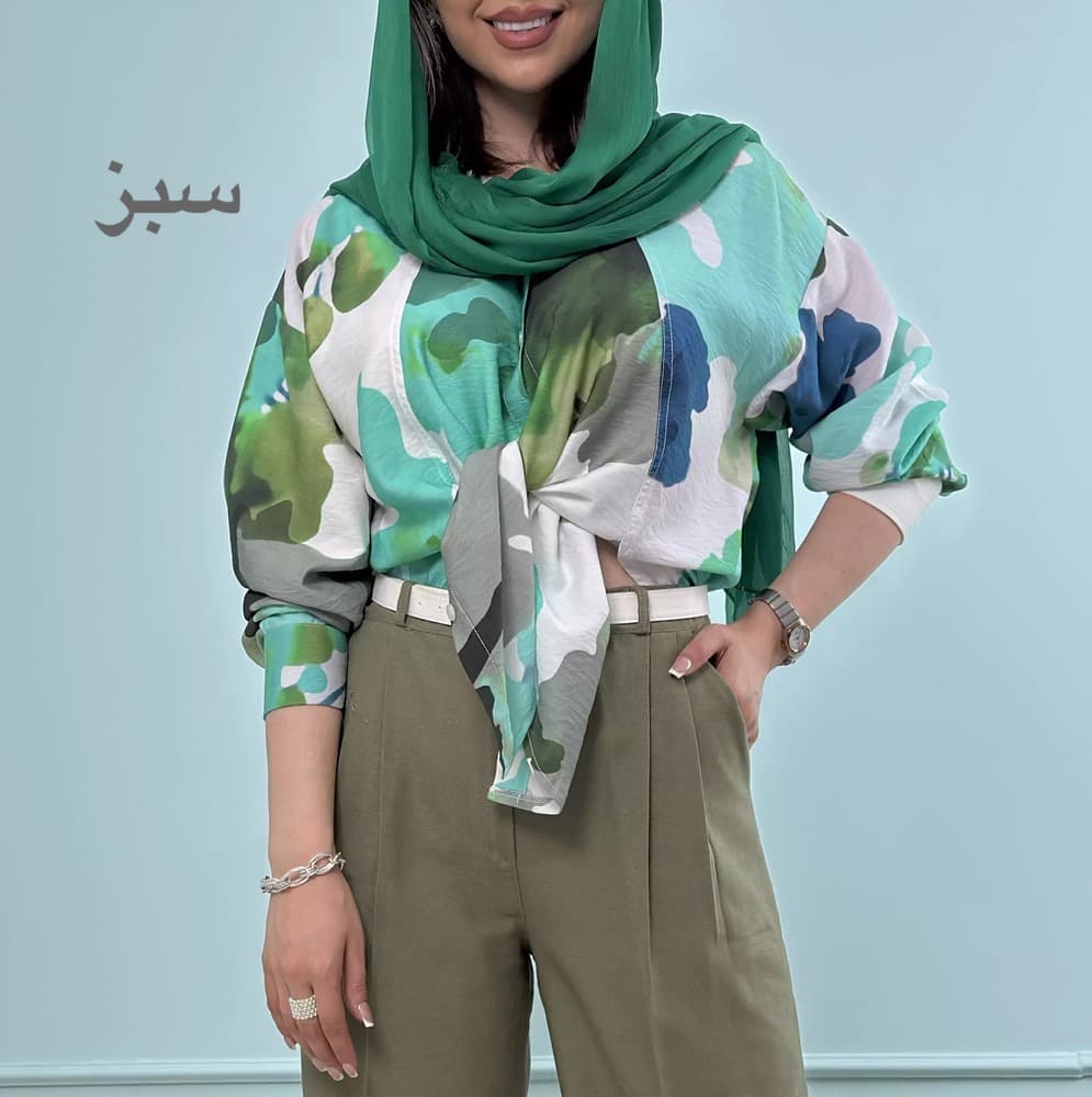 شومیز جلو دکمه لنین ایتالیایی — تصویر ۵