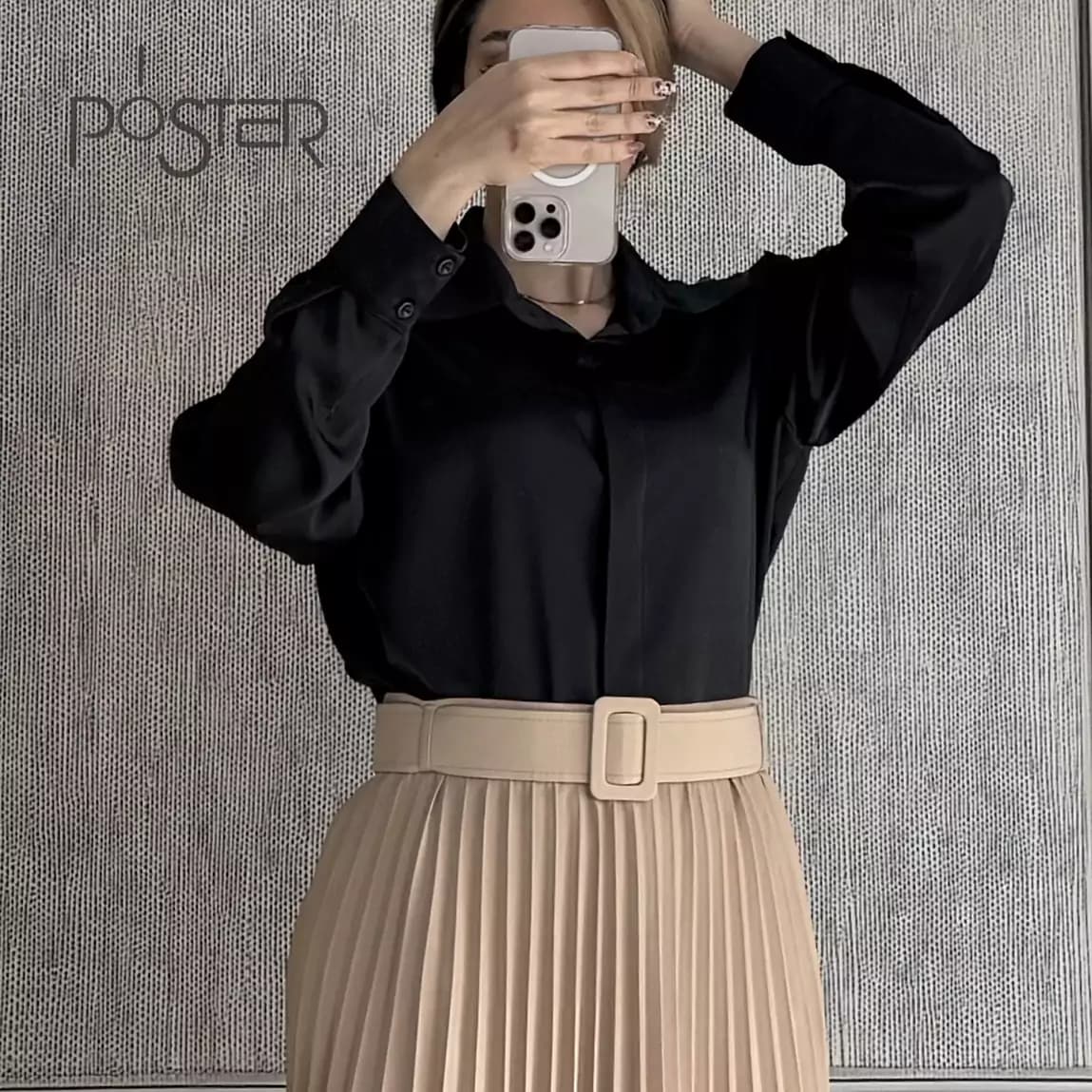 شومیز کراپ ساتن مایا — تصویر ۲