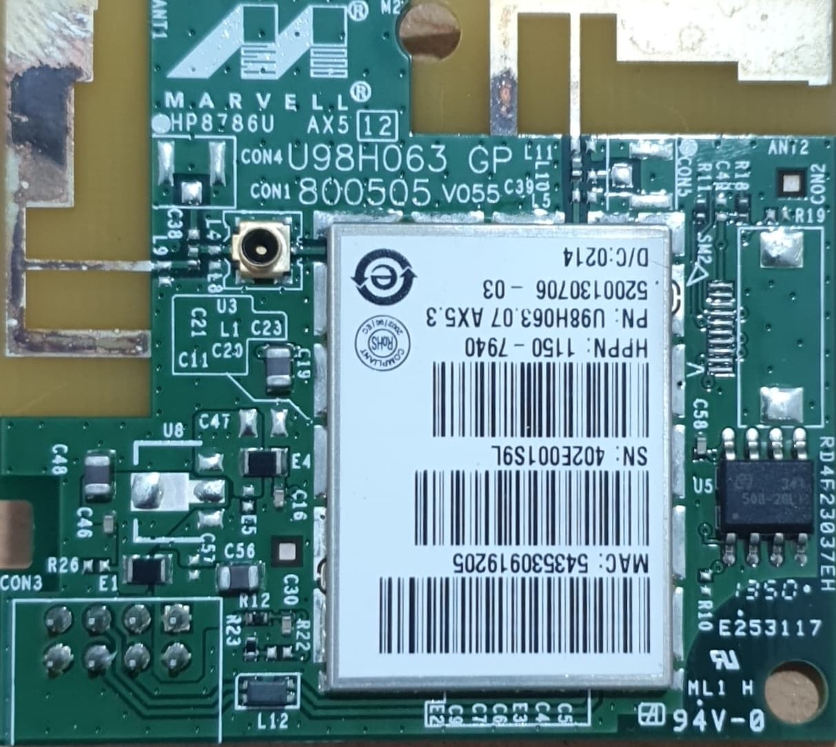 برد وایرلس پرینتر HP 401 اصلی