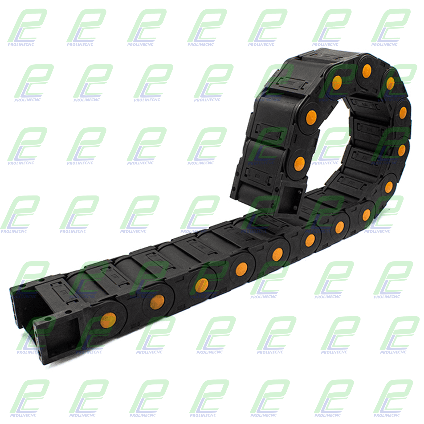 انرژی چین - انرژی گاید ابعاد داخلی 75×35 ابعاد خارجی 100×55 با شعاع خمش 100 میلیمتر برند GF پوشیده