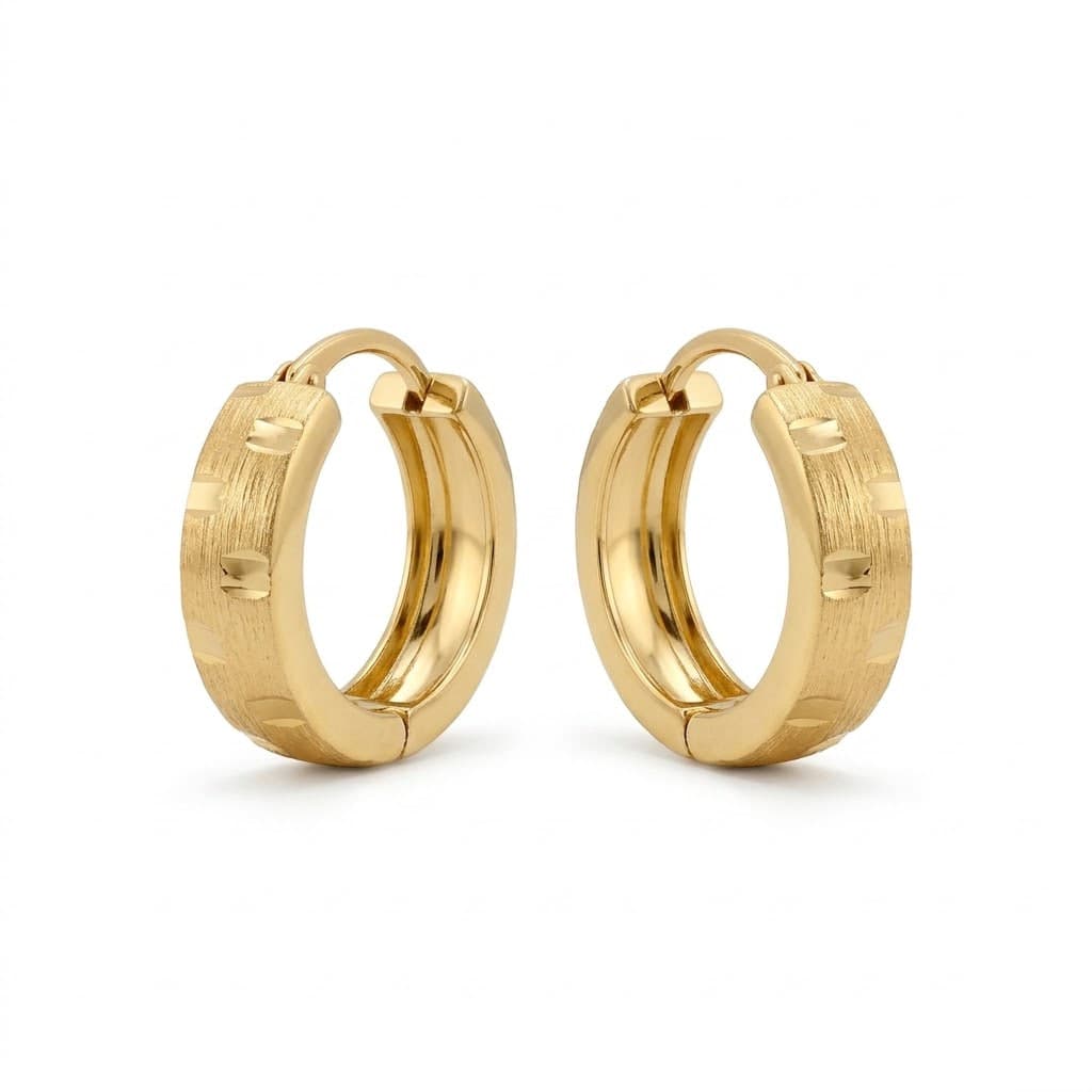 گوشواره طلا 18 عیار حلقه ای طرح امگا پرند