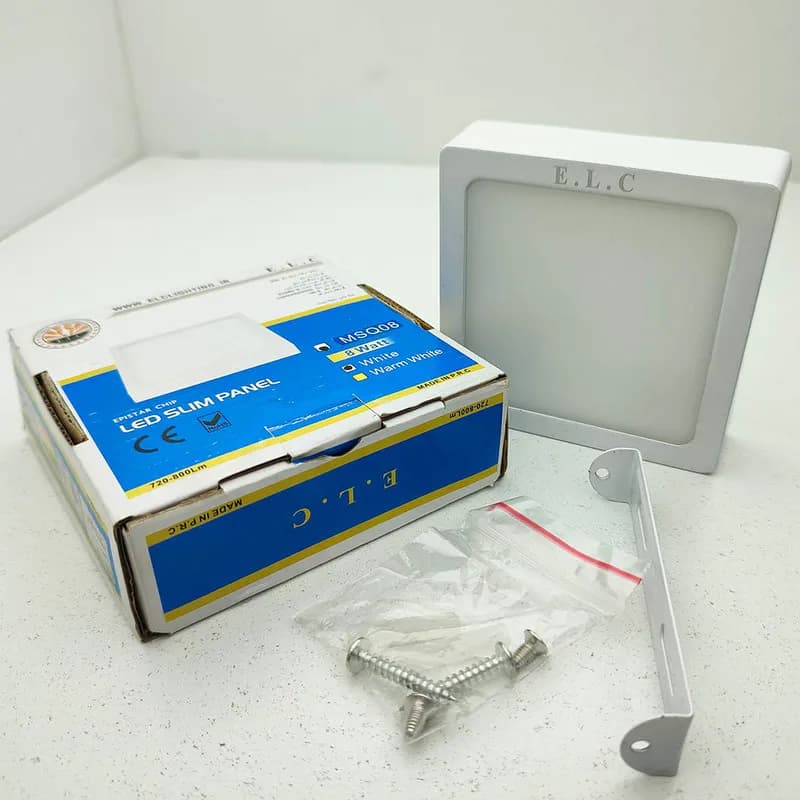 پنل روکار ۶ وات اسلیم مربع ELC | چراغ LED کم‌مصرف و مدرن - PSI | پیشرو صنعت تابلو ایرانیان — تصویر ۳