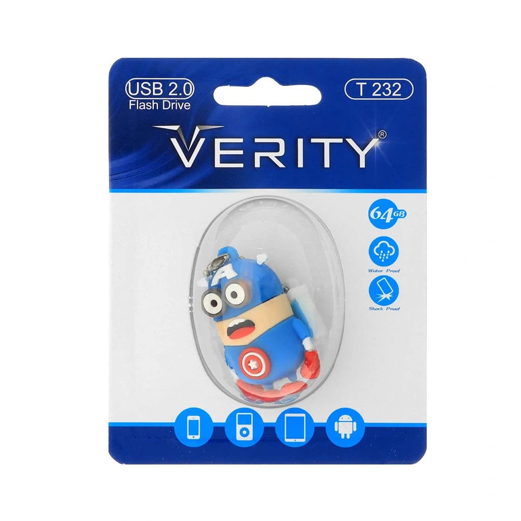 فلش 64 گیگابایت USB2.0 وریتی مدل Verity T232 | پی آر کالا