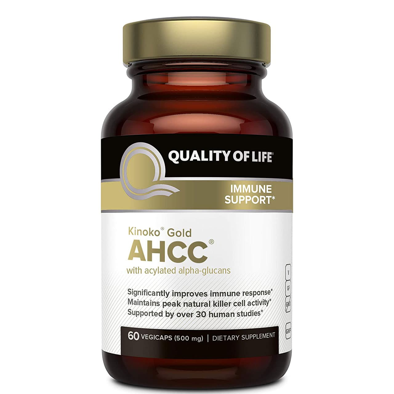 کپسول AHCC Kinoko مدل گلد طلایی 60 تایی 500mg
