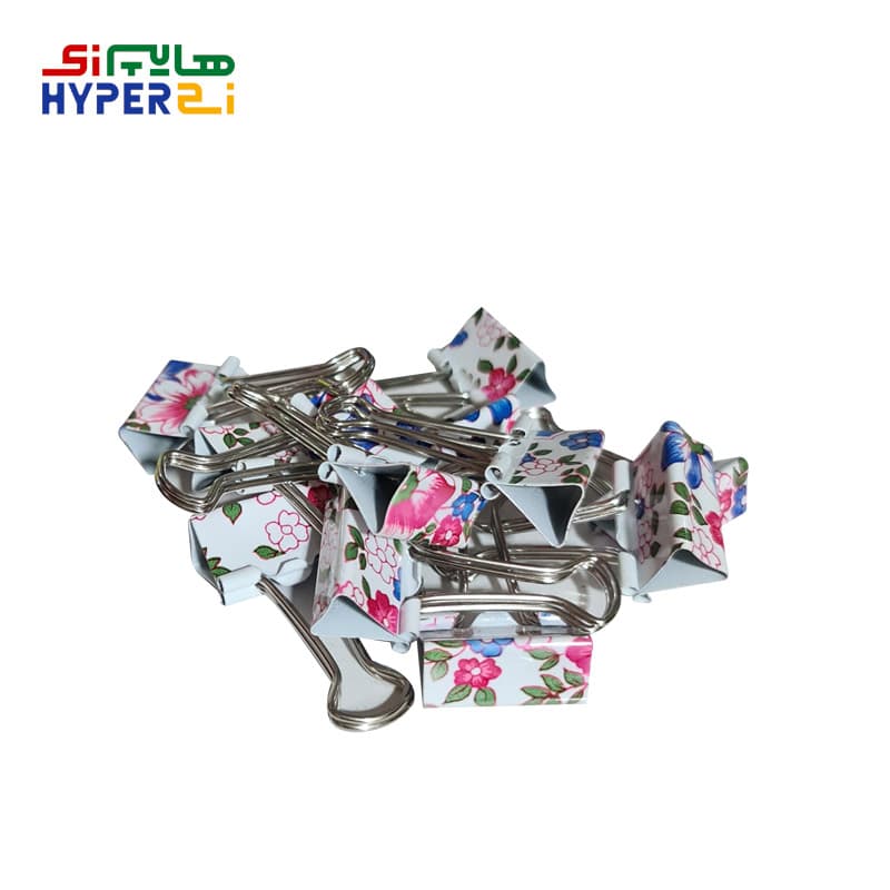 گیره دوبل رنگی طرح دارپنتر 25میل سفید