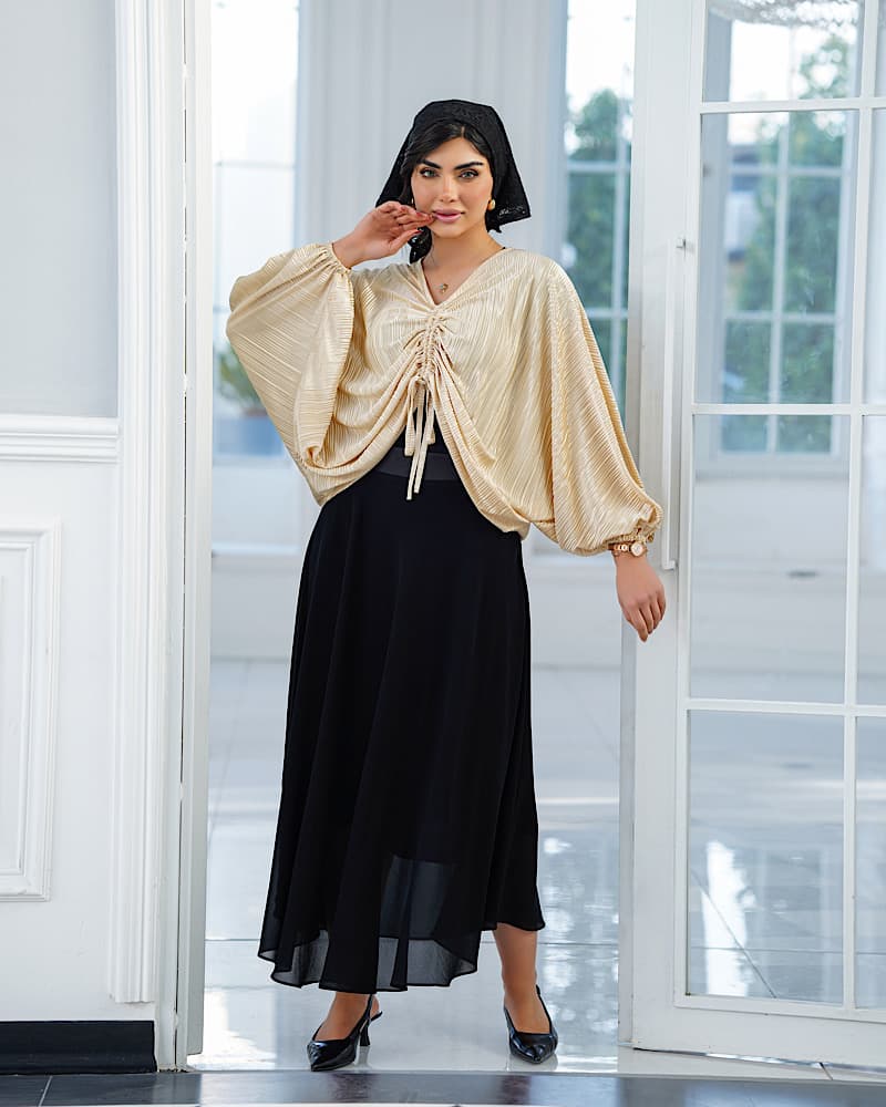 شومیز زنانه مجلسی جنس ساتن پلیسه
