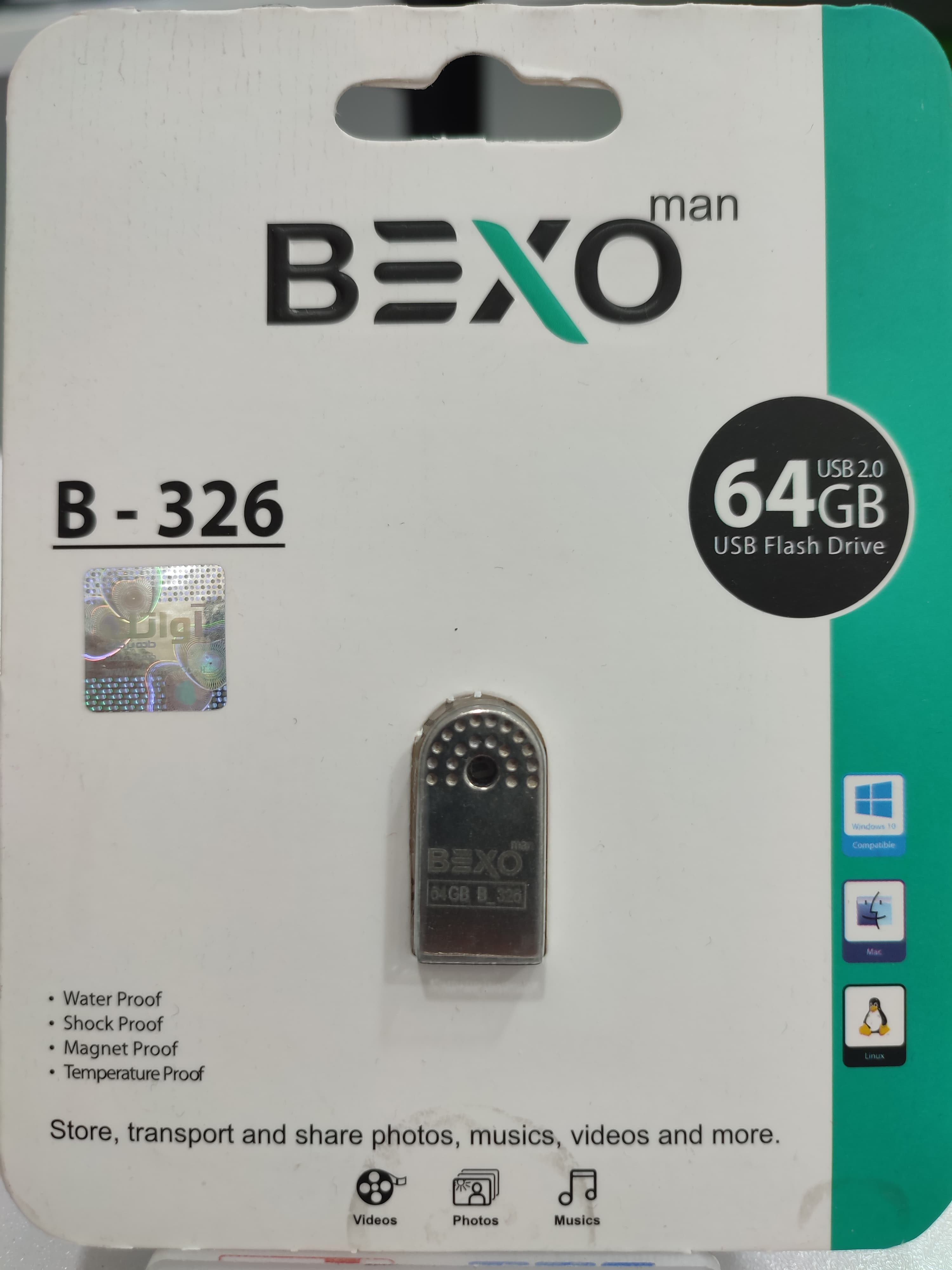 فلش 64 گیگ bexo با گارانتی اواتک