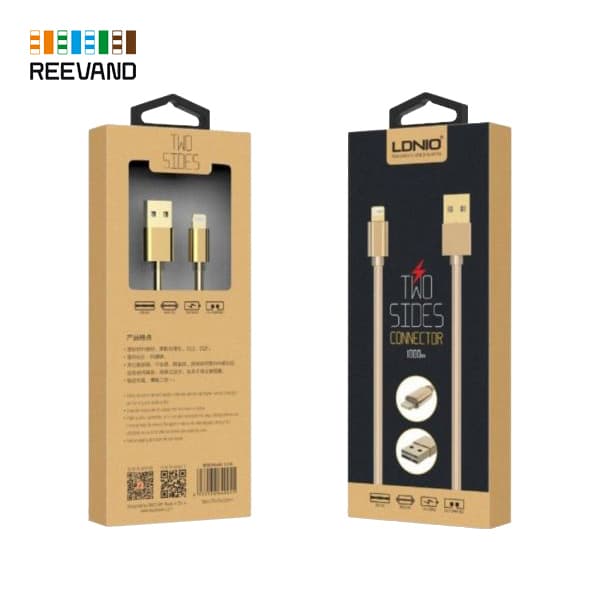 کابل تبدیل USB به Micro USB الدینیو مدل LS24 طول 1 متر — تصویر ۳