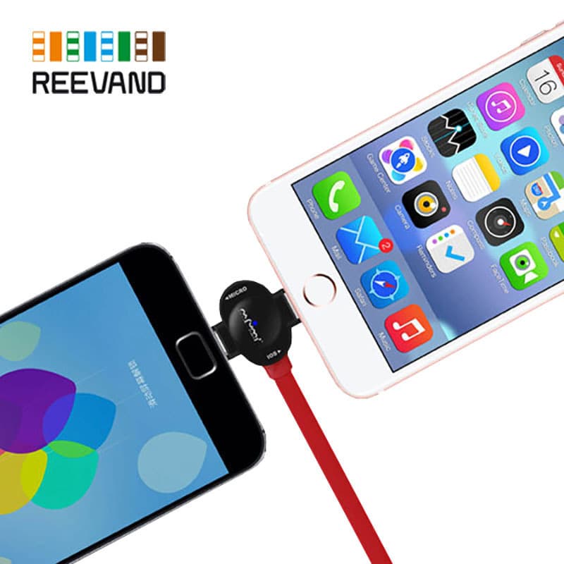 کابل تبدیل USB به Micro USB/Lightning نافومی مدل M3 طول 1 متر — تصویر ۲