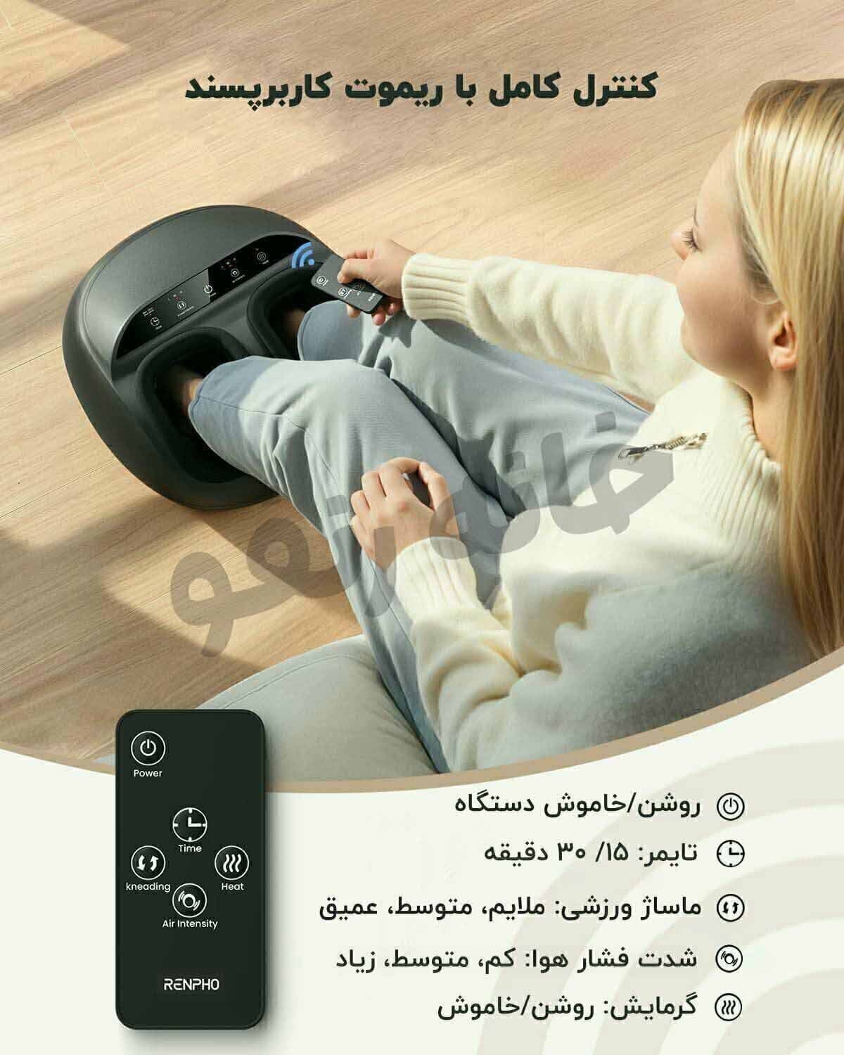 ماساژور پا رنفو مدل RF-FM059RH - پرمیوم اصل — تصویر ۳