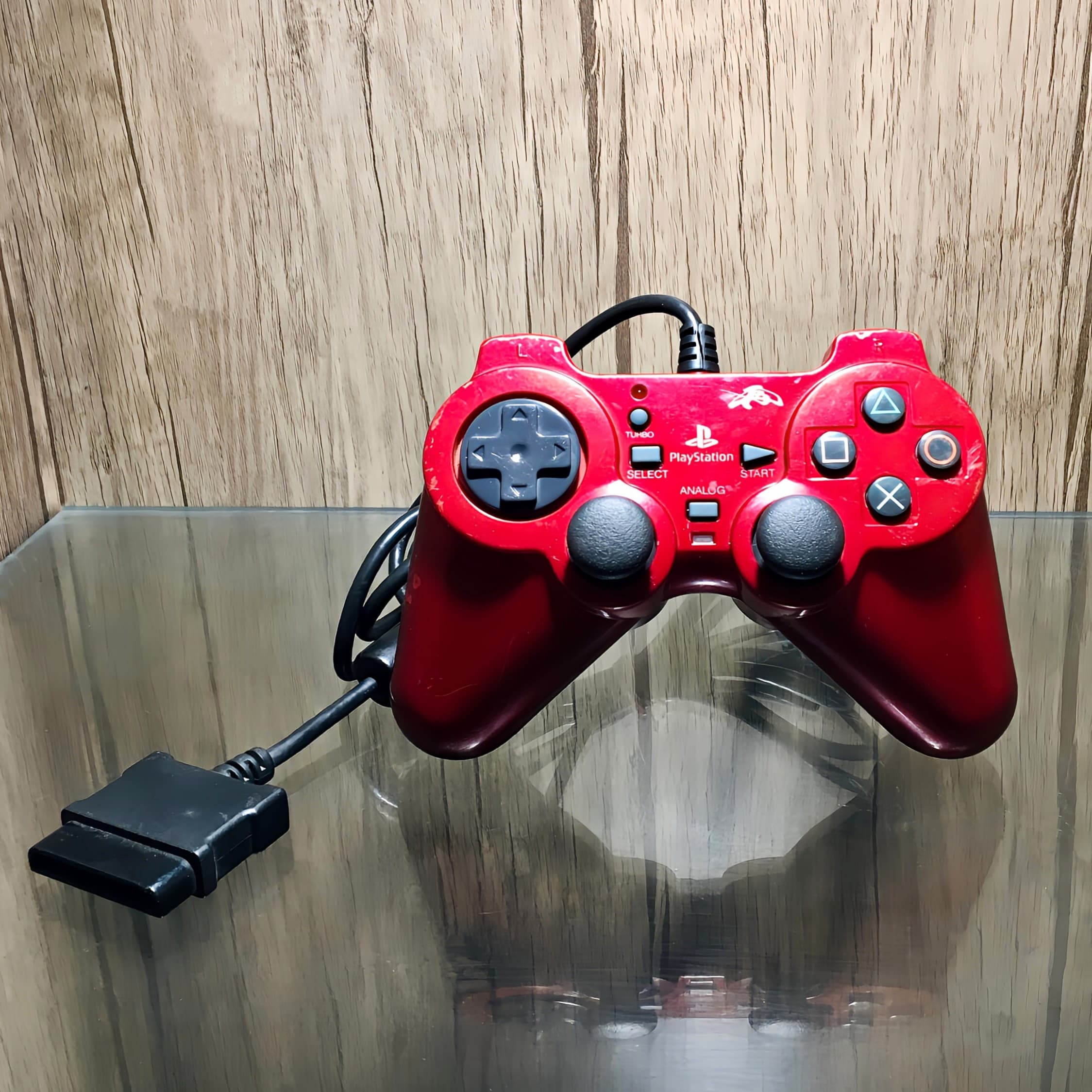 دسته کنسول پلی استیشن 1 و 2 قرمز فوجی ورک FUJIWORK ◈ Dual Shock PS2