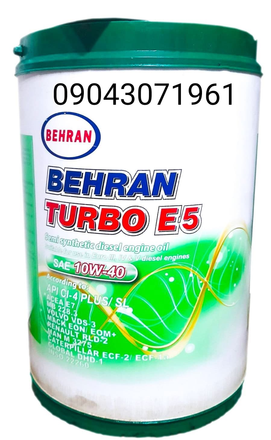روغن موتور بهران یورو 5. 10w40 ci4 گالن ۲۰لیتری بشرط اصالت و کارشناسی