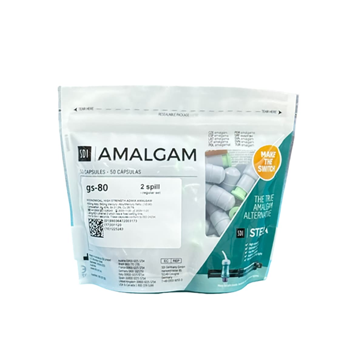 آمالکپ50عددی کپسولی اس دی آی AMALGAM SDI GS-80