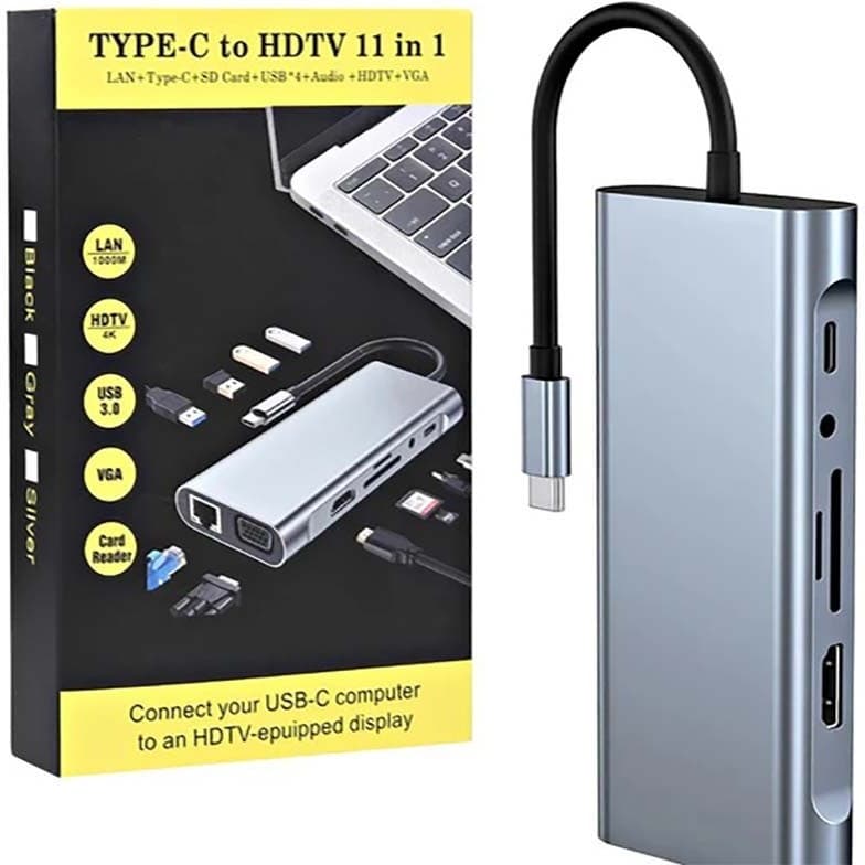 هاب و تبدیل Type-C TO HDMI 11 IN 1 آی فورتک IFORTECH