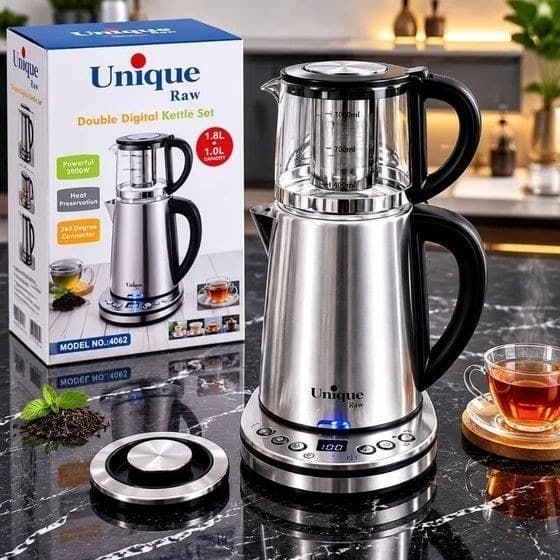 چای ساز یونیک مدل UQ-4062 ظرفیت ۸ لیتر با کتری استیل ضد زنگ