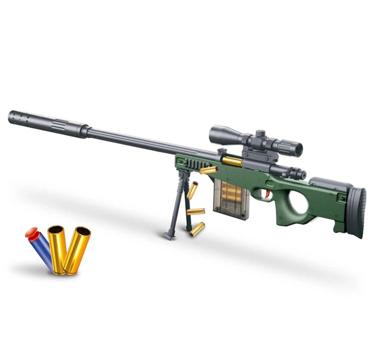تفنگ پوکه پران اسنایپر SnaiPEr دوربین دار در مدل های MSR/ AWM/ SVD قناسه دوربین دار پایه دار کیفیت بالا مطابق واقعی پوکه طلایی اصلی ارسال فوری