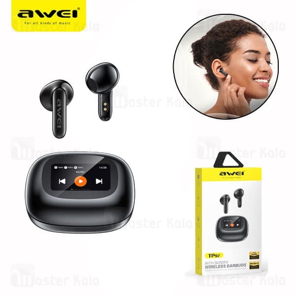 هندزفری بلوتوث Awei TP97 با نمایشگر دیجیتال و کیفیت صدای Hi-Fi