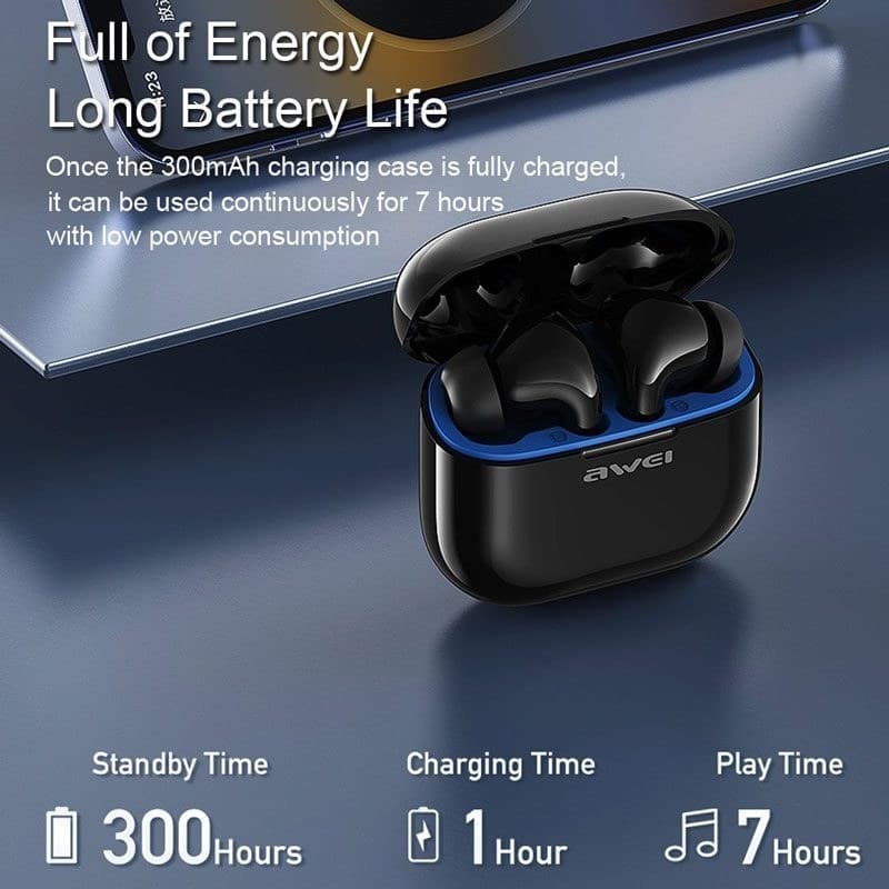 هندزفری بلوتوث دوتایی Awei T1 Pro TWS — تصویر ۵