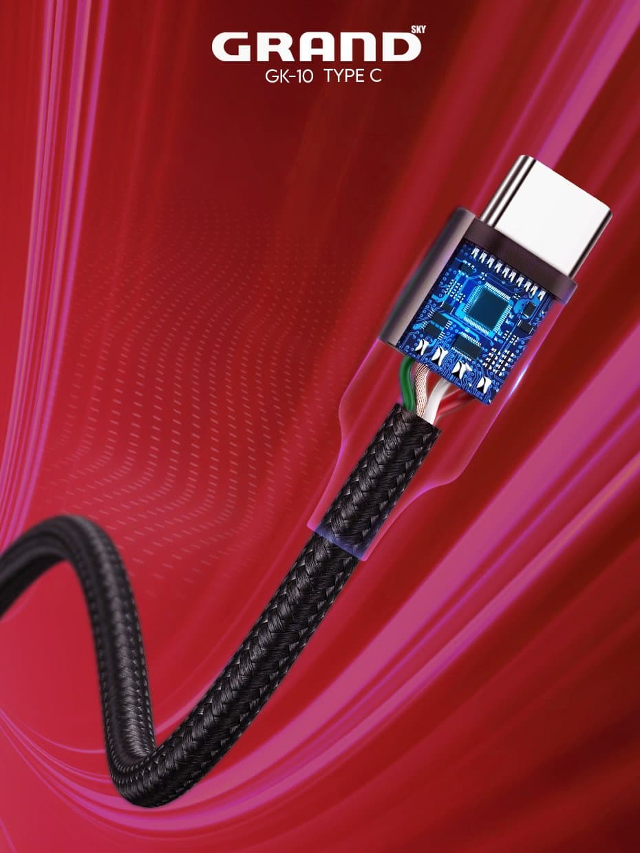 کابل تبدیل USB به تایپ سی(Type-C) گرنداسکای مدل GK-10 — تصویر ۳