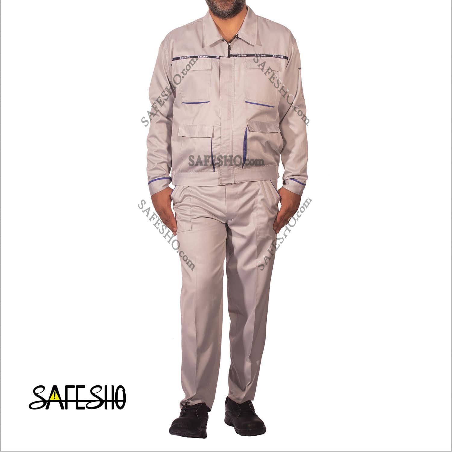 لباس کار مدل اورجینال Original طوسی روشن