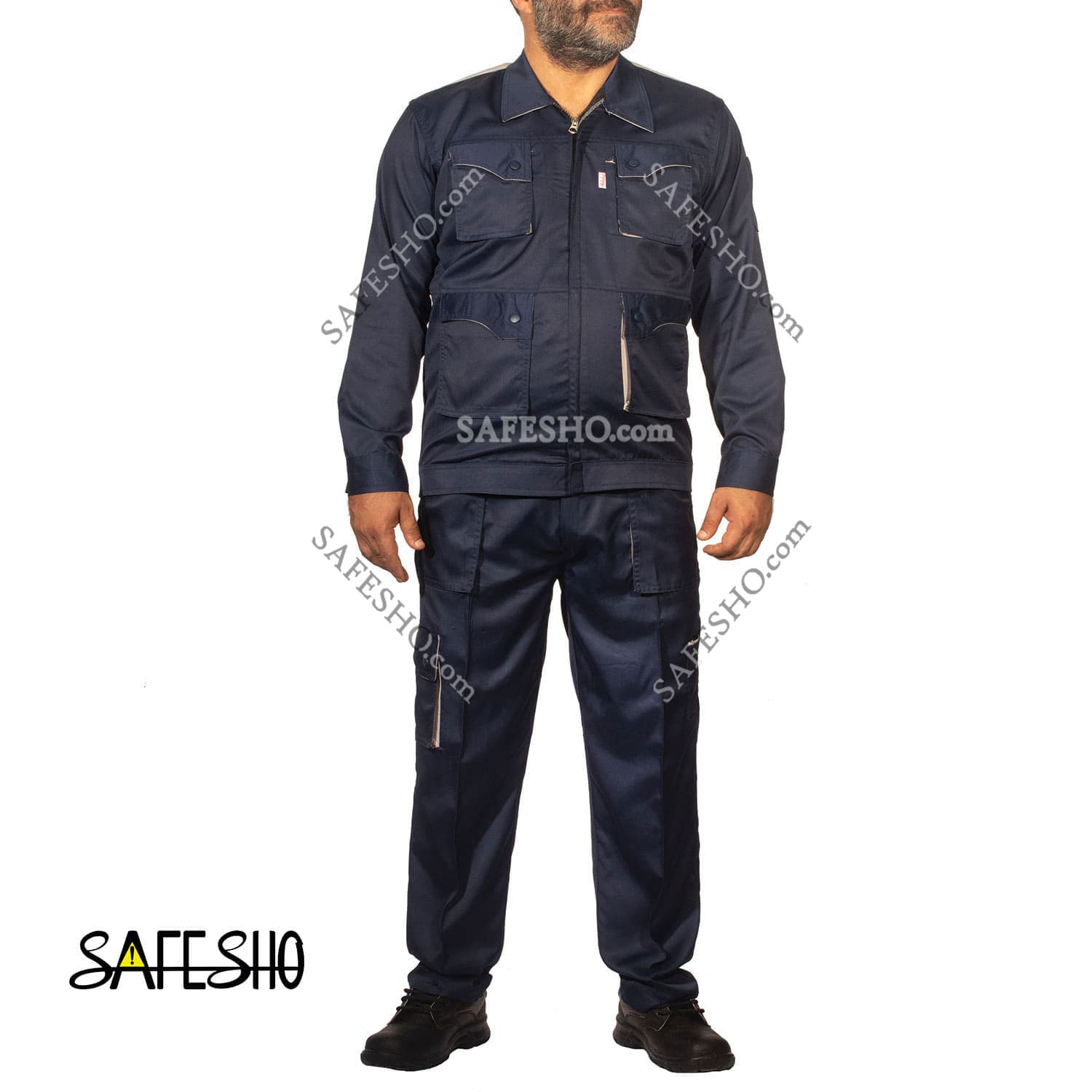 لباس کار اف ورک Fwork سورمه ای-طوسی