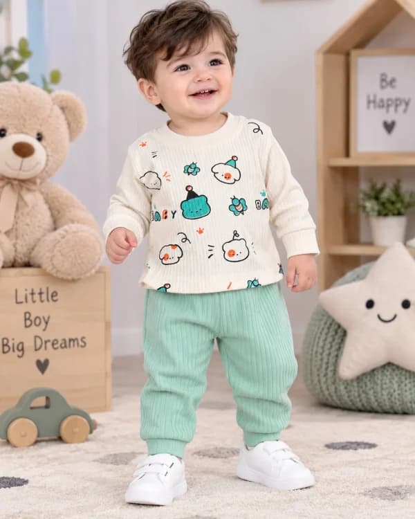 ست بلوزشلوار نوزادی BABY | رستامد — تصویر ۳