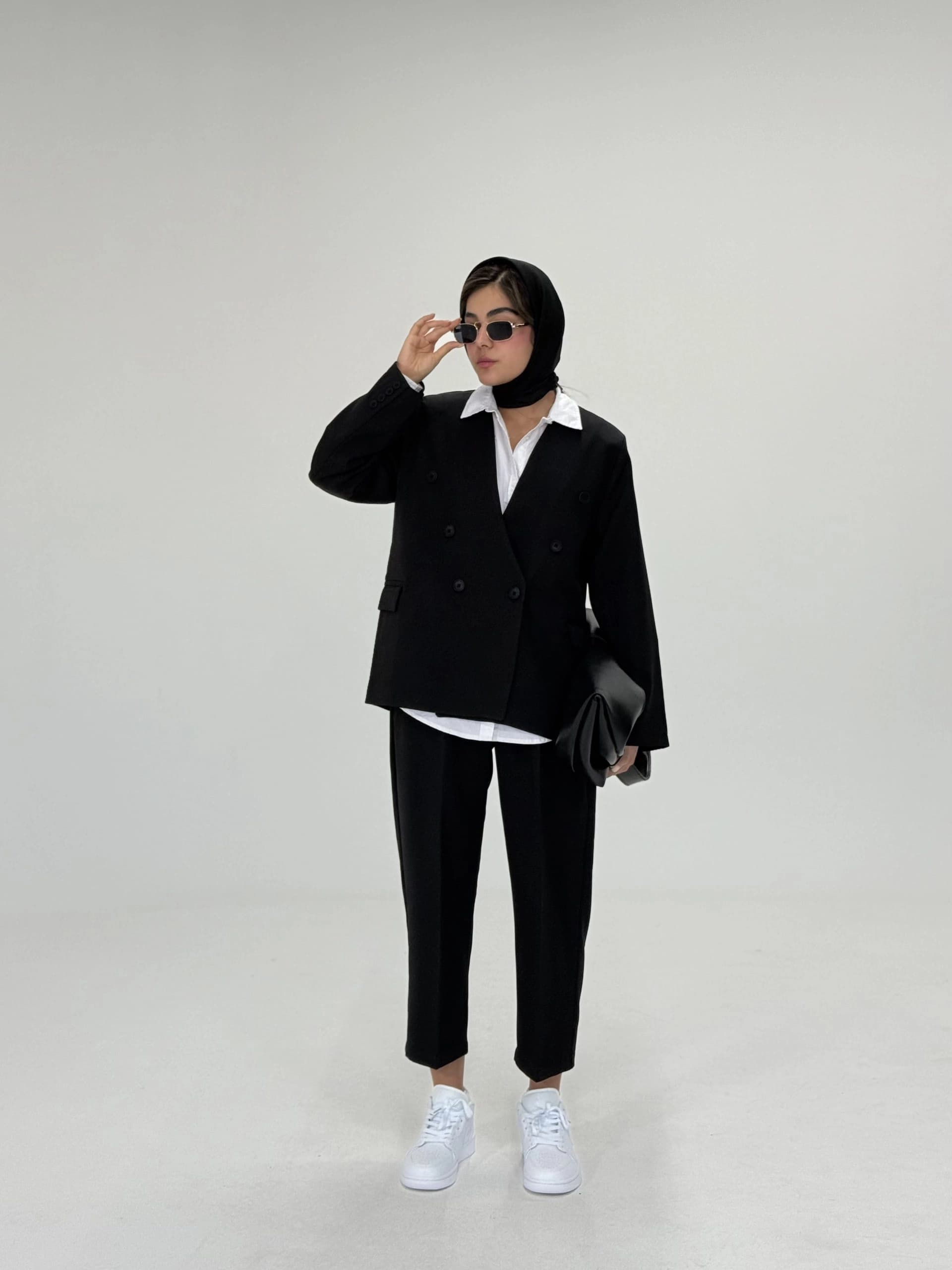 ست زنانه کت شلوار کرپ یقه هفت | رستامد — تصویر ۷
