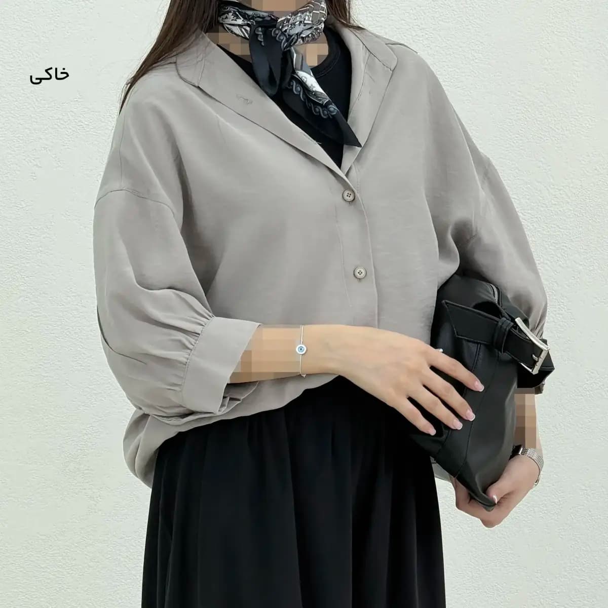 شومیز زنانه سیلک آستین چیندار | رستامد — تصویر ۶