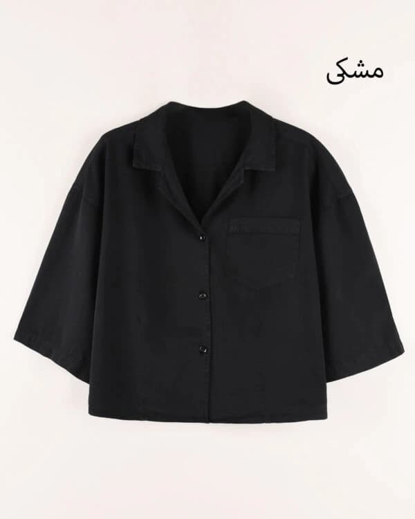 شومیز کراپ زنانه یقه کوبایی | رستامد — تصویر ۶