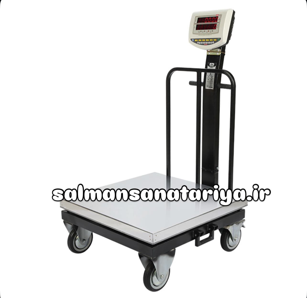 باسکول ۳۰۰ کیلویی محک چرخدار سینی استیل