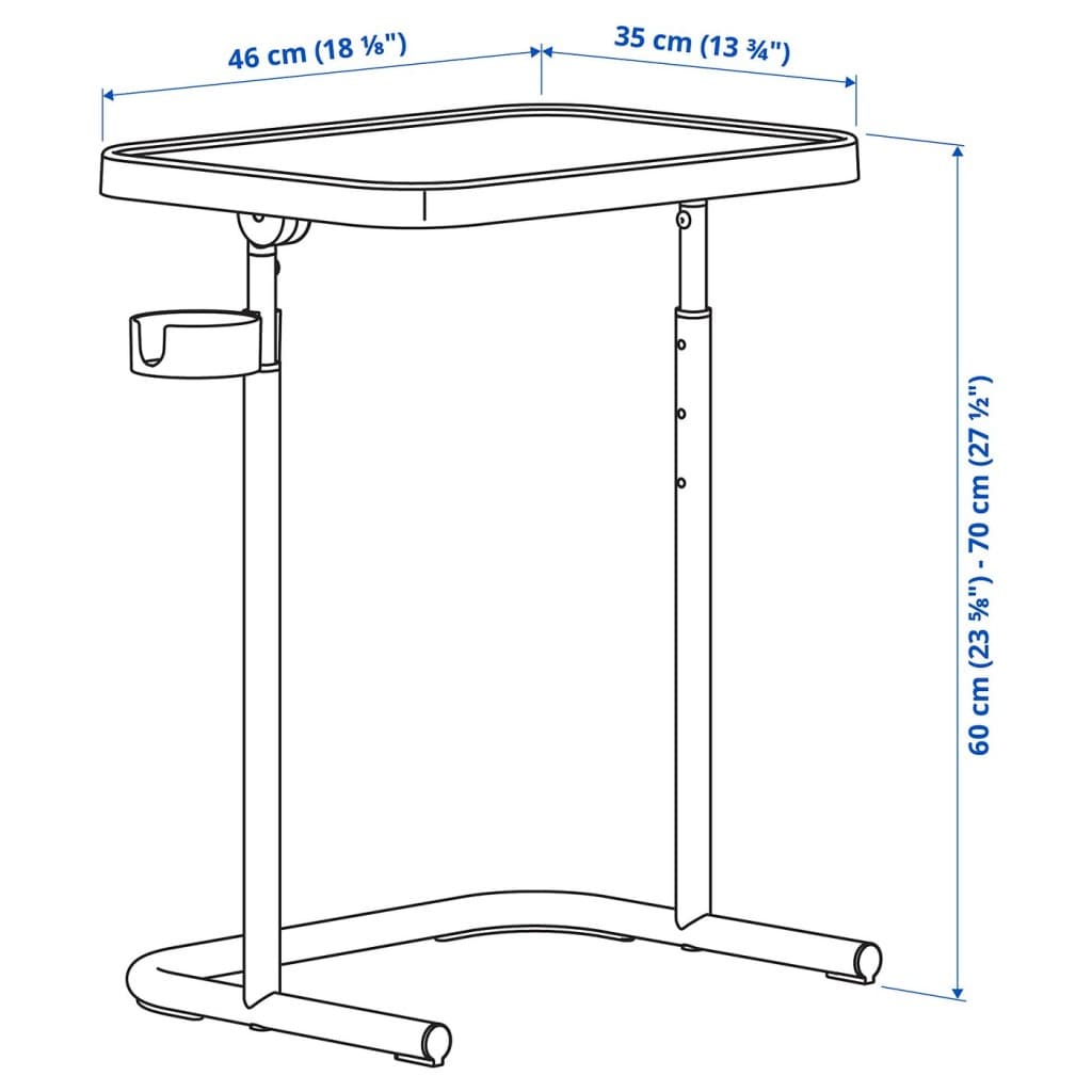 پایه لپ تاپ BJÖRKÅSEN (بیورکوسن) ایکیا – رنگ آنتراسیت — تصویر ۵