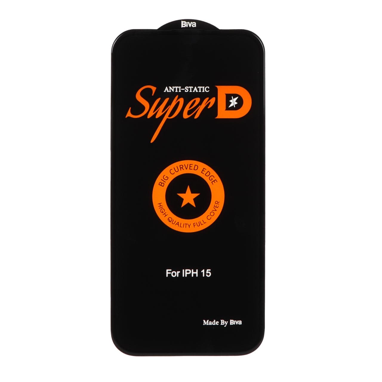 گلس شیشه ای Full Cover - AntiStatic - Biva مدل Apple iPhone 16 / iPhone 15 / iPhone 14 Pro