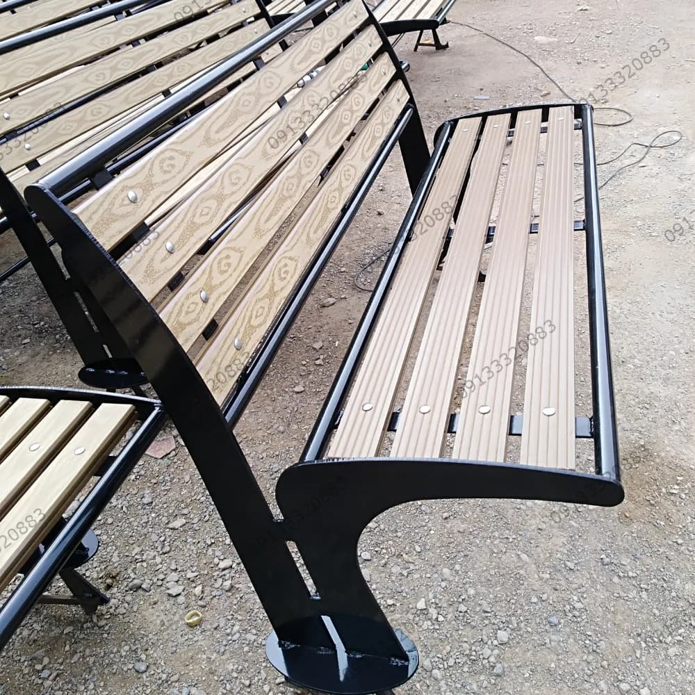 نیمکت پارکی کد N3 - گروه تولیدی ساختارک — تصویر ۲