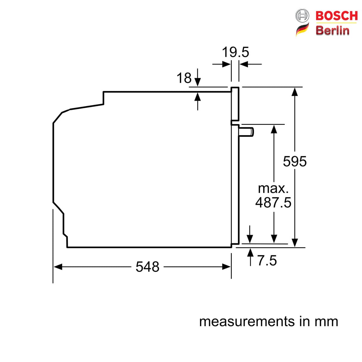 فر برقی توکار بوش مدل BOSCH HBG7741B1 — تصویر ۸