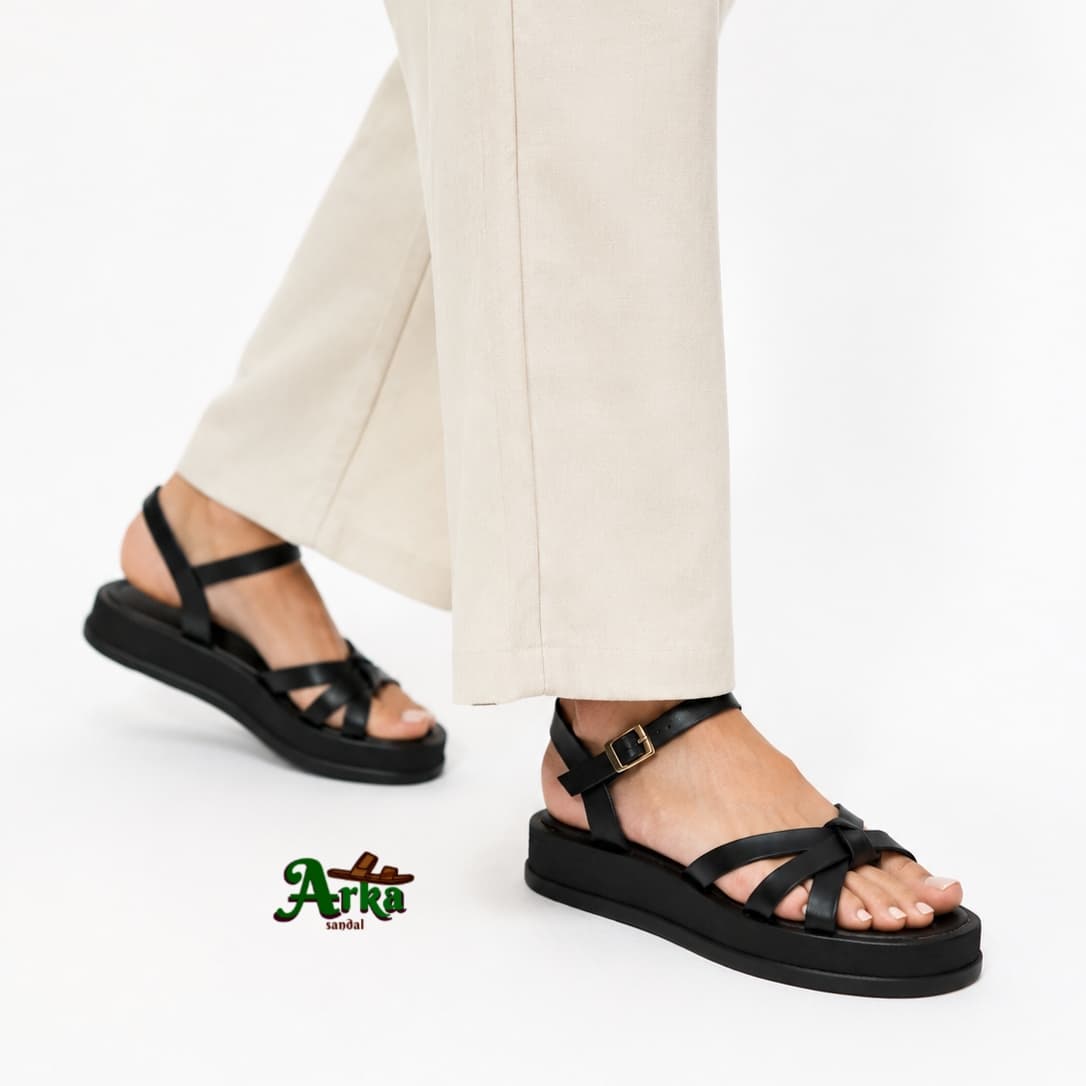 صندل زنانه پشت بندی گیسو کد 0280