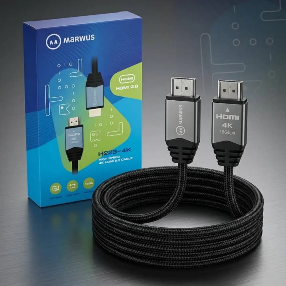 کابل HDMI مارووس (MARWUS) مدل H223-4K طول 1.5 متر — تصویر ۳