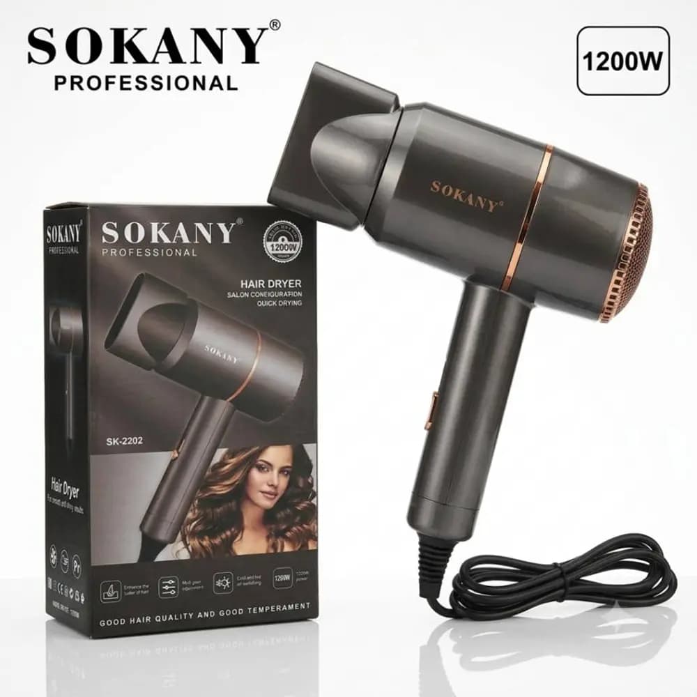 سشوار حرفه ای سوکانی مدل SOKANY SK-2202 توان 1200 وات