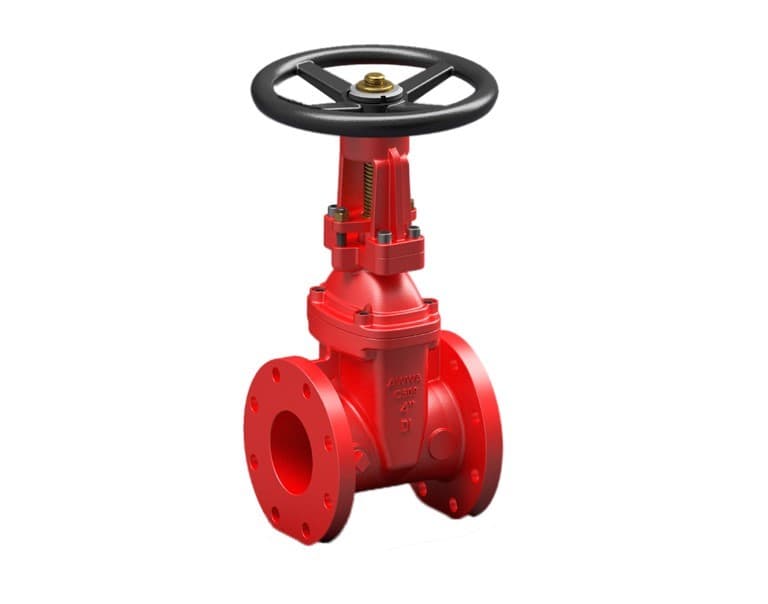 شیر دروازه ای فلنجی ساقه بلند آتش نشانی برند فلوکام Flowcom OS and Y Valve