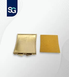 آینه آرایشی مربع قوس دار طلایی