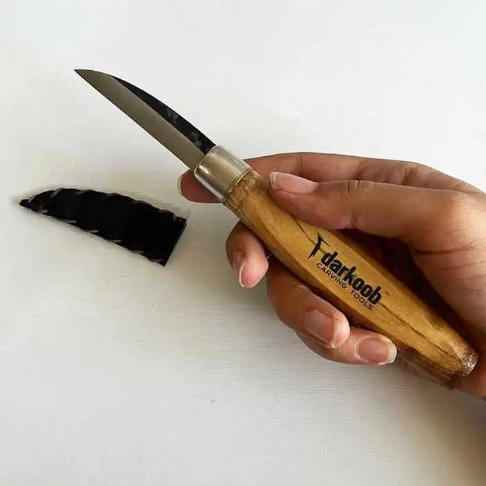 مغار چاقویی دارکوب مدل پیکر تراشی رو خم تیغه 7 سانتی متر — تصویر ۳